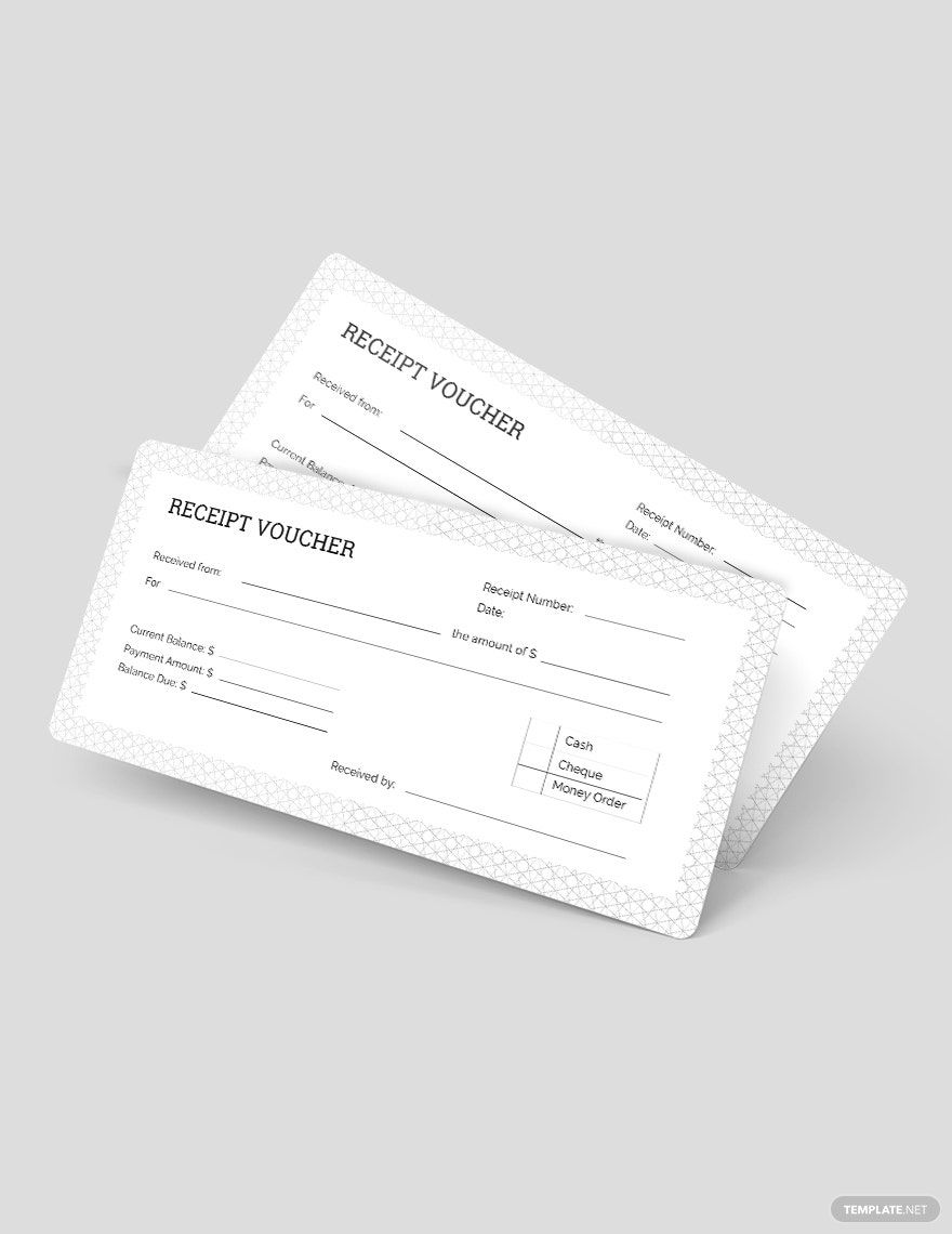 Cash receipt deals template psd