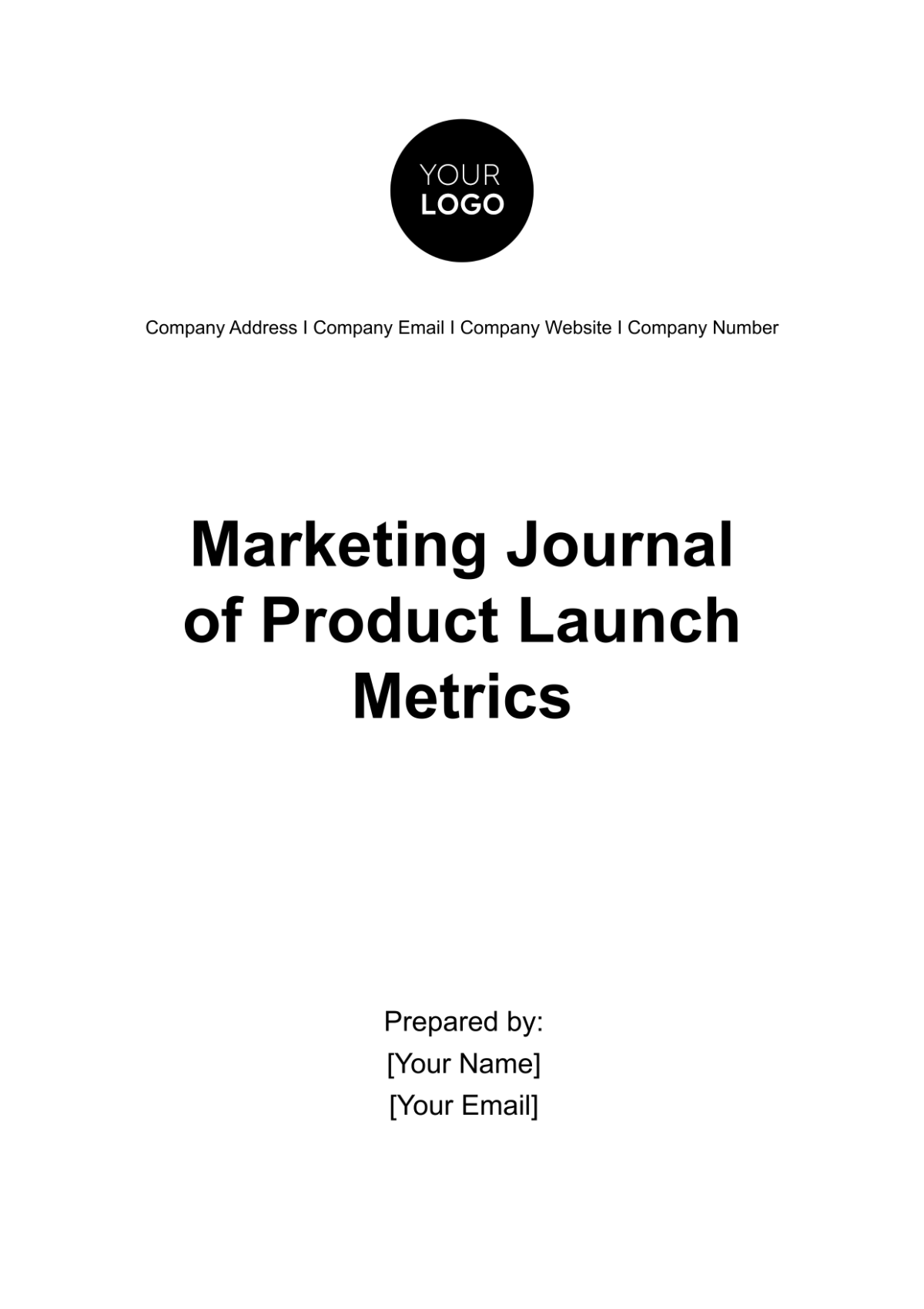 Free Marketing Journal of Product Launch Metrics Template