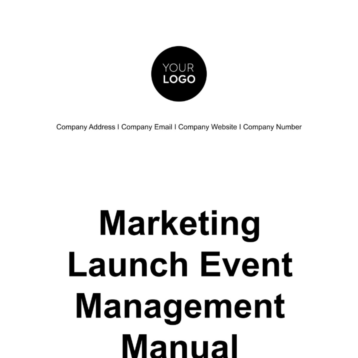 Marketing Launch Event Management Manual Template