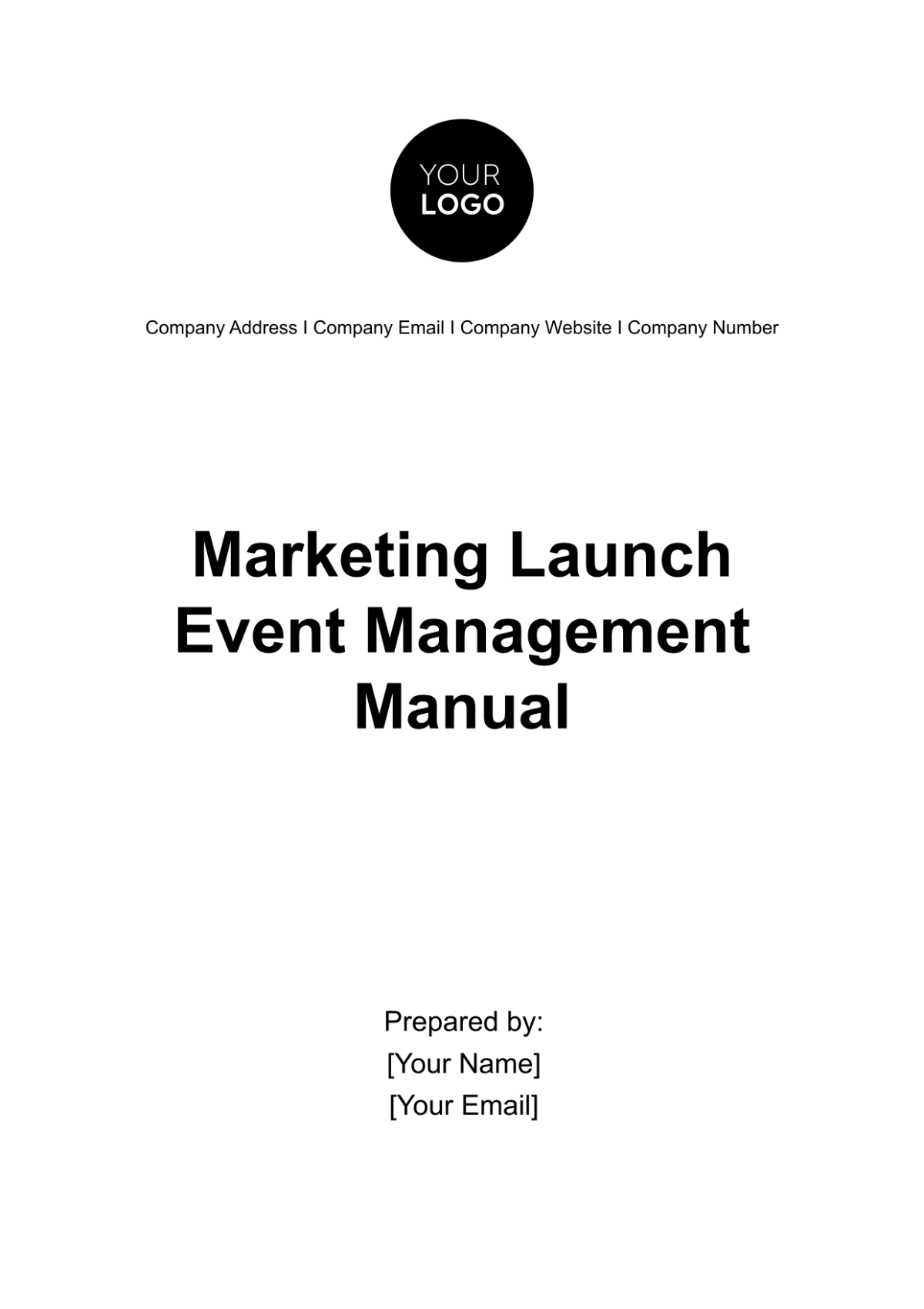 Marketing Launch Event Management Manual Template