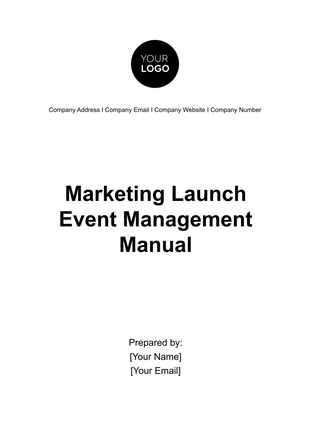 Marketing Launch Event Management Manual Template - Edit Online & Download