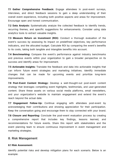 Free Marketing Launch Event Management Manual Template to Edit Online