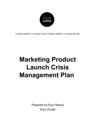 Free Marketing Product Launch Crisis Management Plan Template to Edit Online
