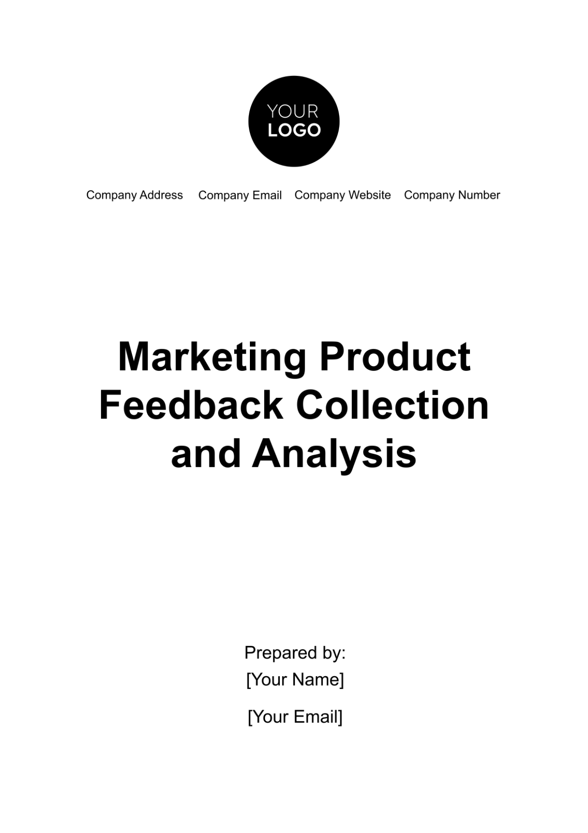 Marketing Product Feedback Collection and Analysis Template