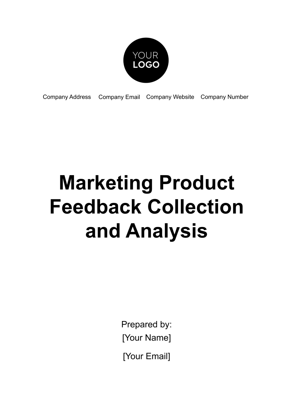 Marketing Product Feedback Collection and Analysis Template - Edit Online & Download