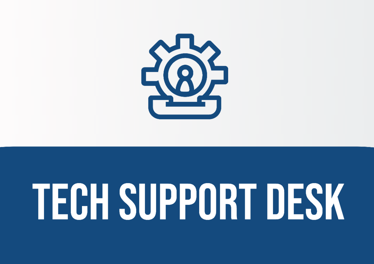 Tech Support Desk Signage Template