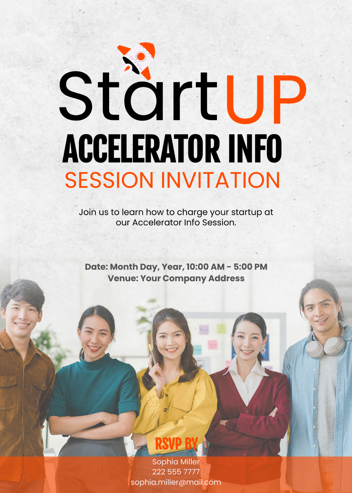 Startup Accelerator Info Session Invitation Card Template