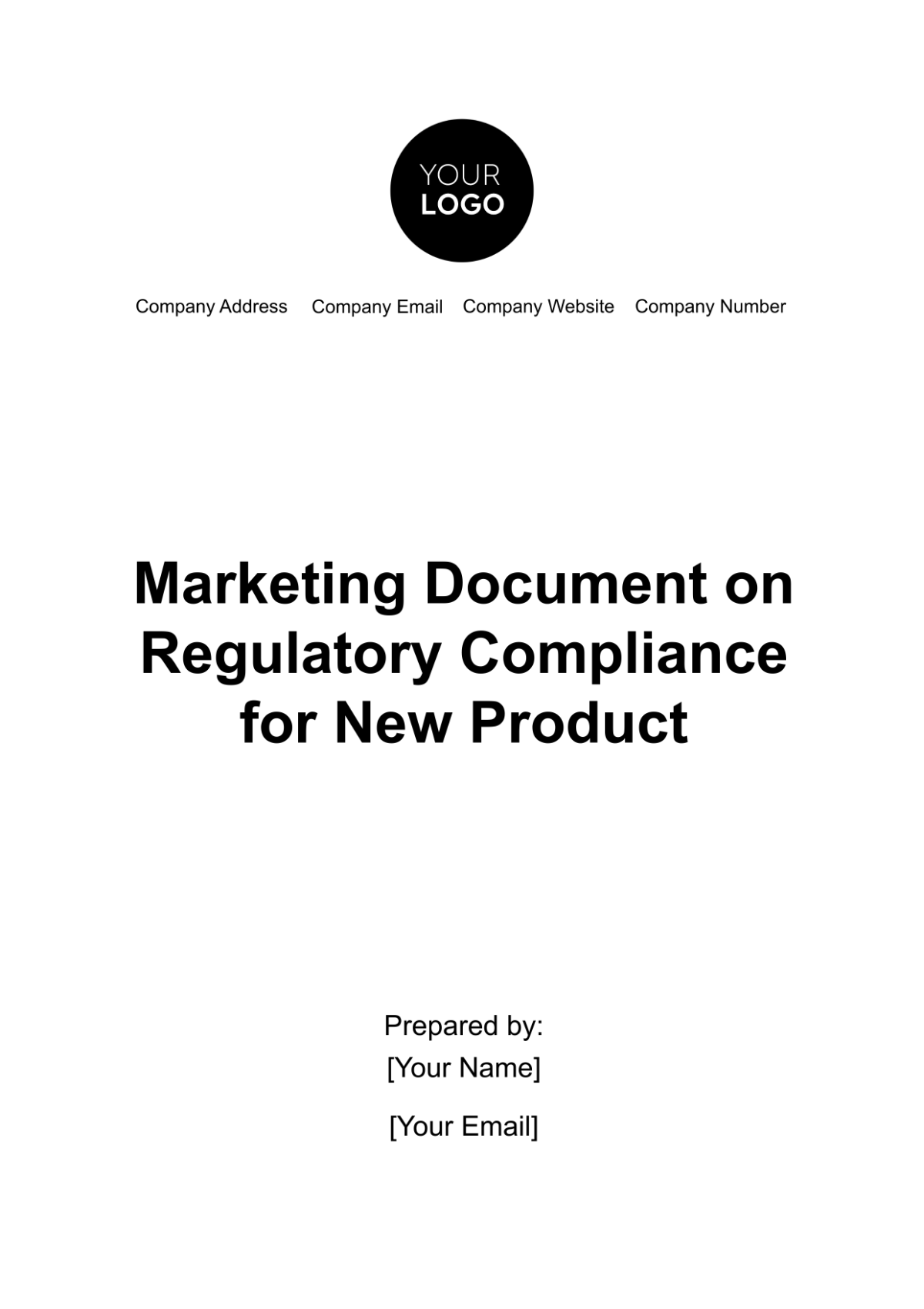 Marketing Document on Regulatory Compliance for New Product Template - Edit Online & Download