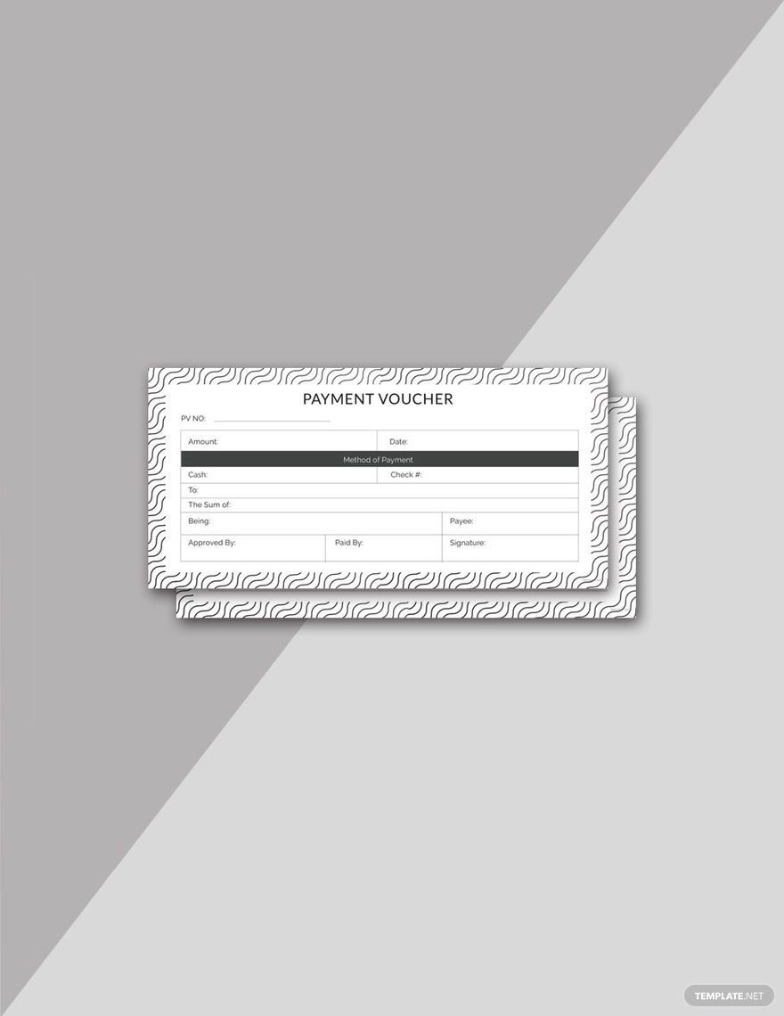 Sample Payment Voucher Template in Word, Illustrator, PSD, Apple Pages, Publisher