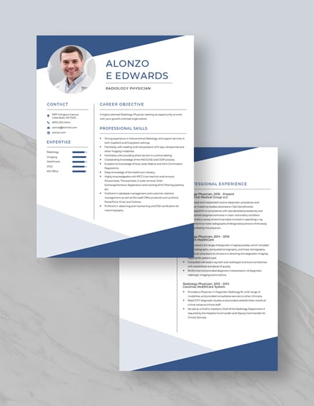 Radiology Physician Resume Download