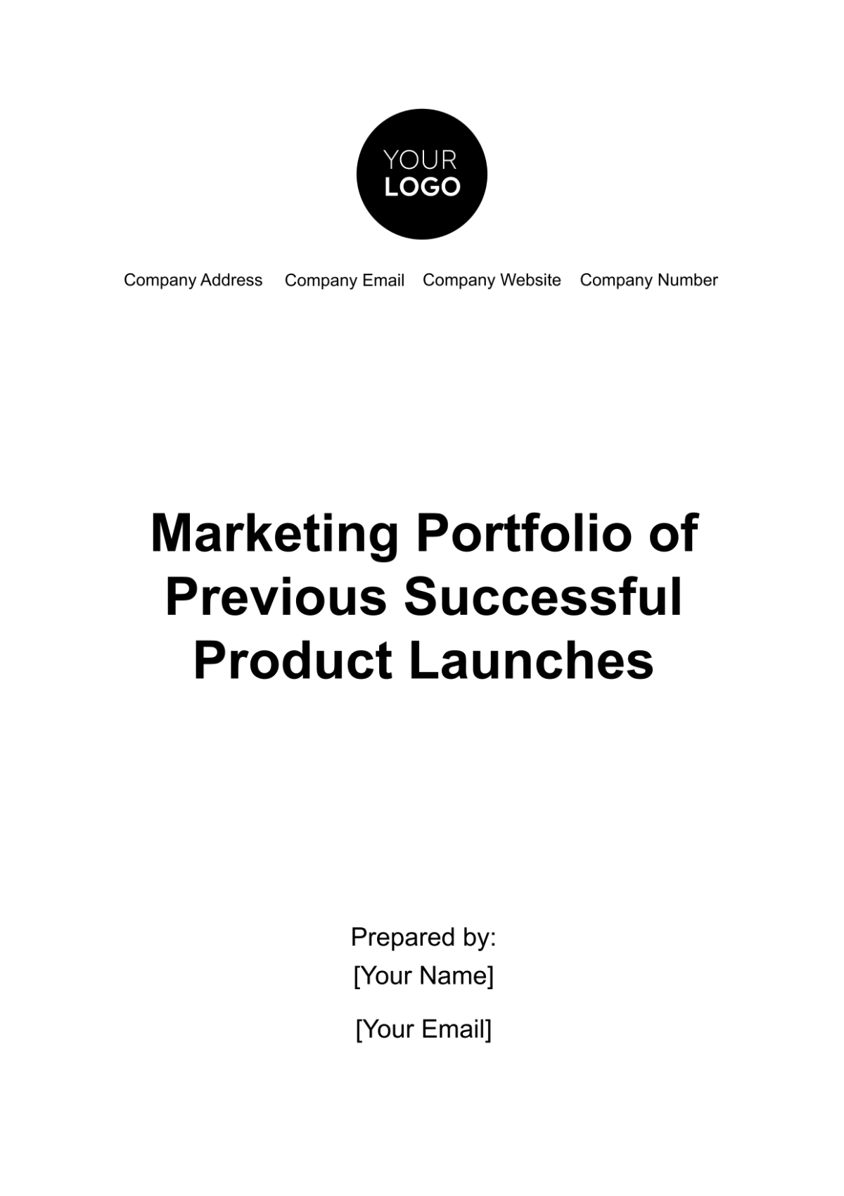 Marketing Portfolio of Previous Successful Product Launches Template - Edit Online & Download