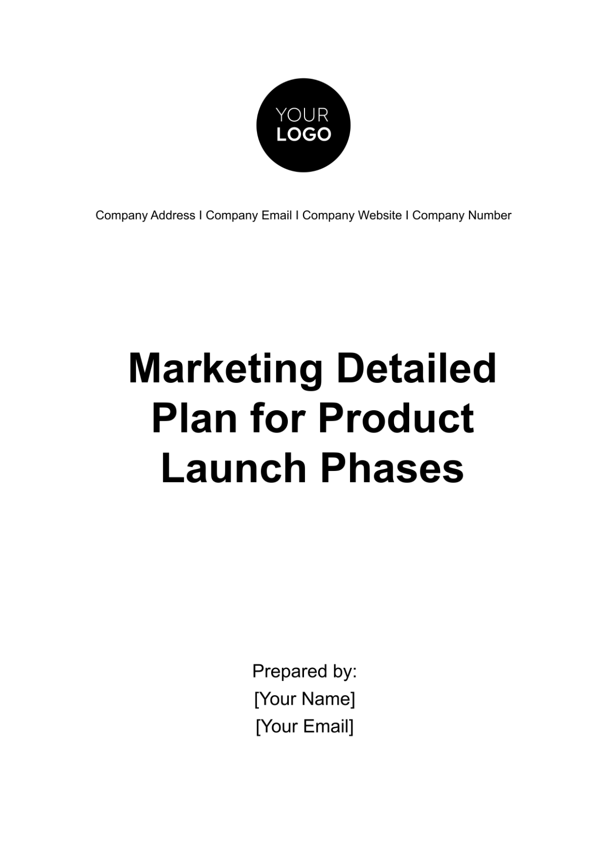 Marketing Detailed Plan for Product Launch Phases Template