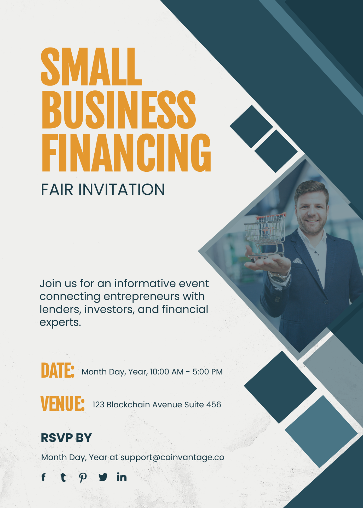 Small Business Financing Fair Invitation Card