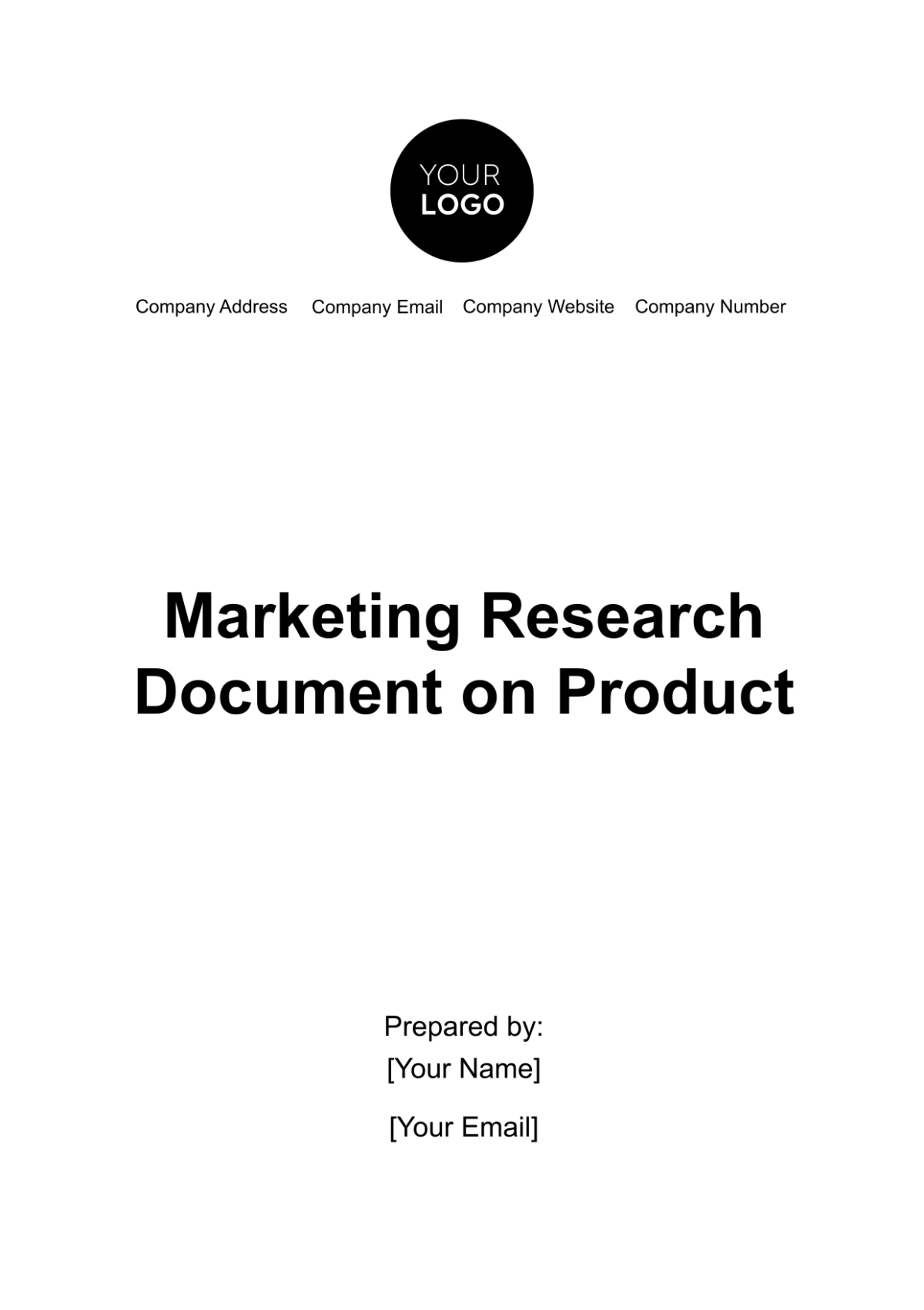 Marketing Research Document on Product Market Fit Template - Edit Online & Download