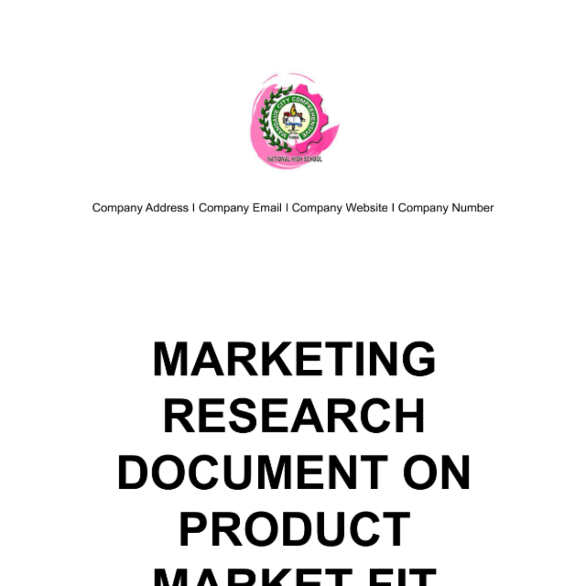 Marketing Research Document on Product Market Fit Template