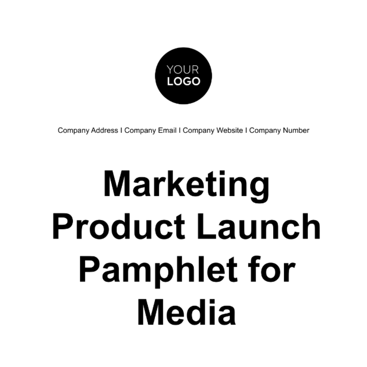 Marketing Product Launch Pamphlet for Media Template