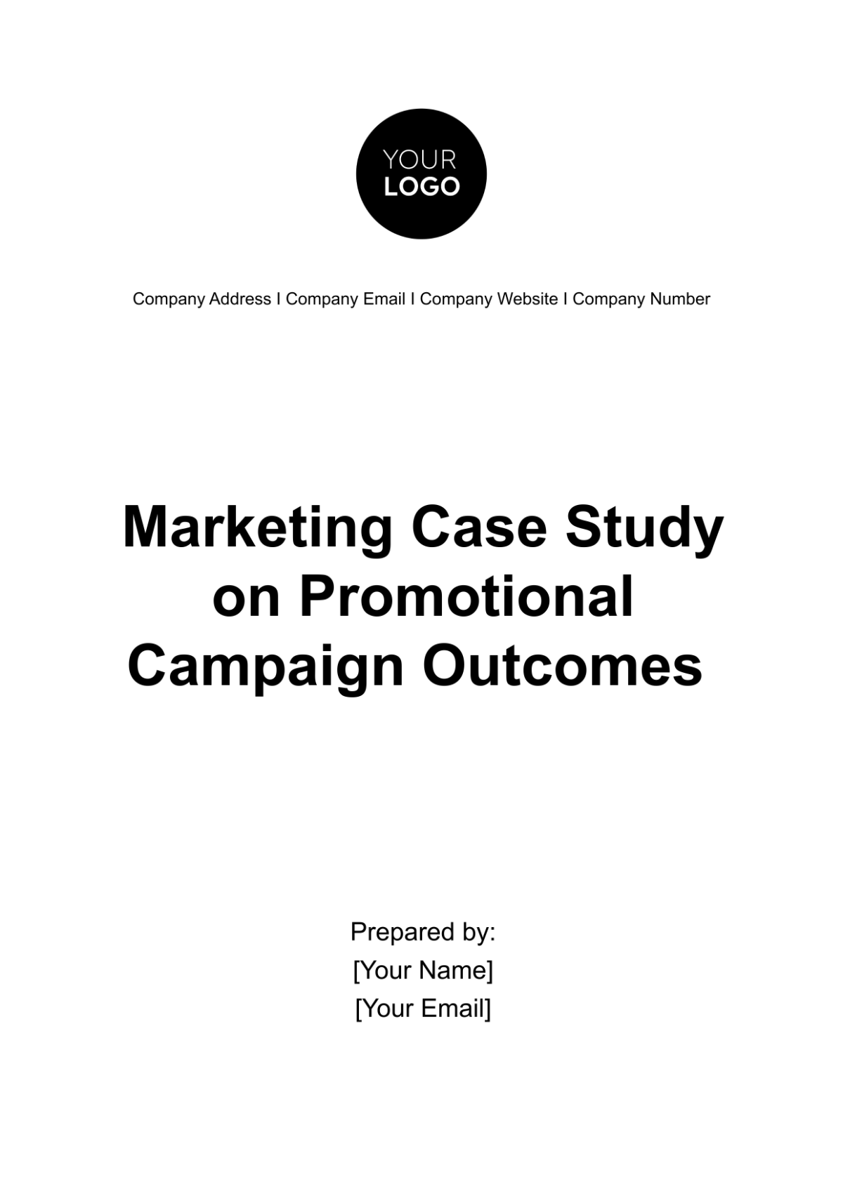 Marketing Case Study on Promotional Campaign Outcomes Template - Edit Online & Download