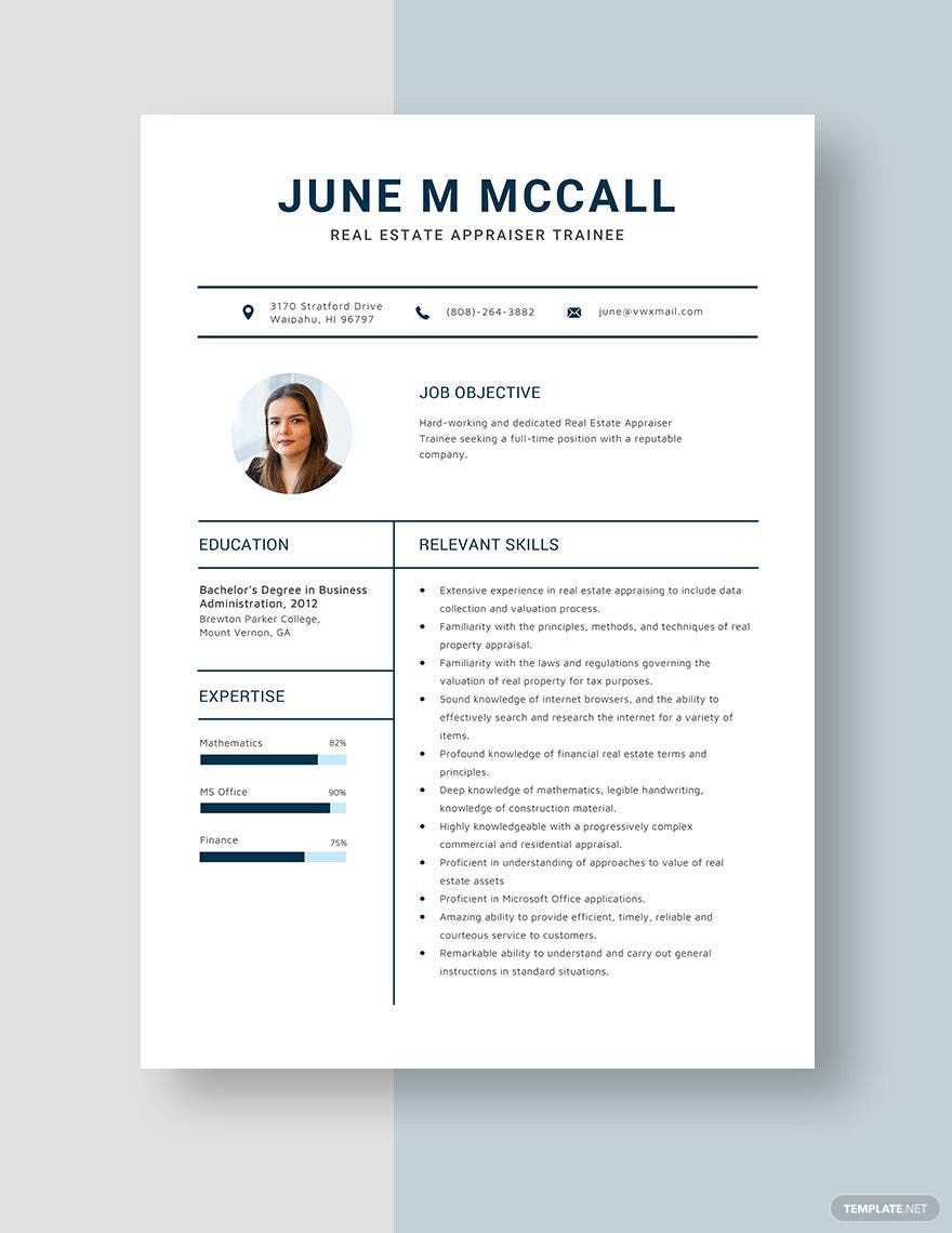 Real Estate Broker Resume In Pages Word Download Template