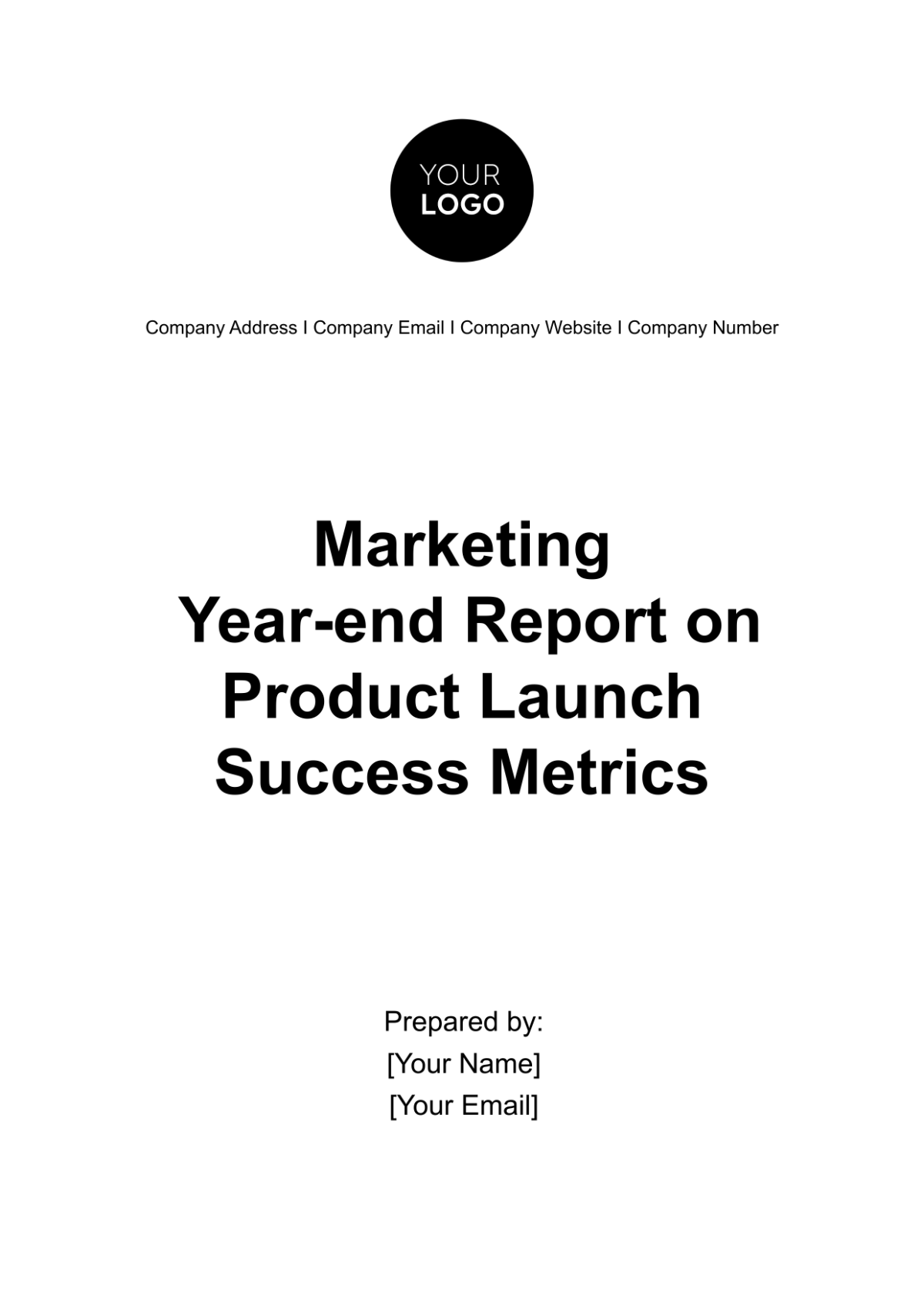 Marketing Year-end Report on Product Launch Success Metrics Template