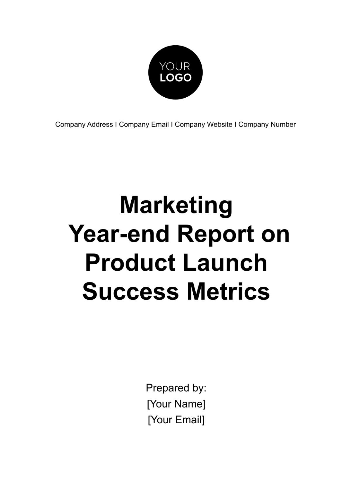 Marketing Year-end Report on Product Launch Success Metrics Template - Edit Online & Download