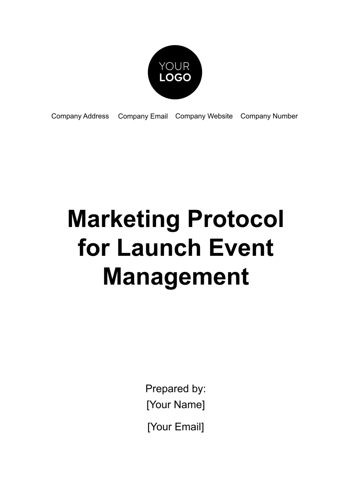 Marketing Protocol for Launch Event Management Template - Edit Online & Download