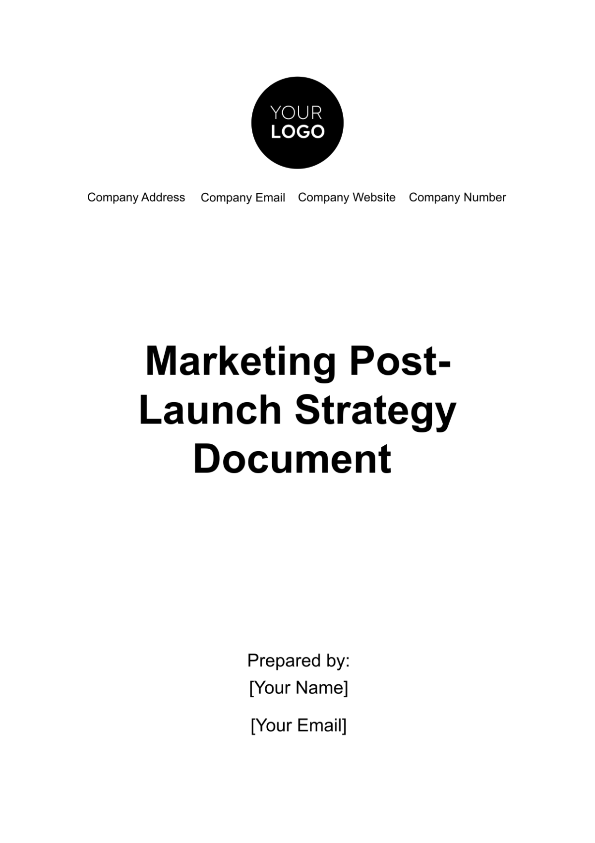 Marketing Post-Launch Strategy Document Template