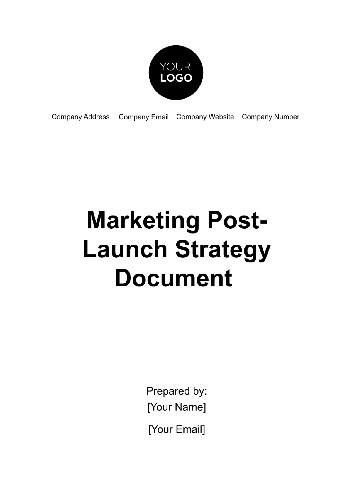 Marketing Post-Launch Strategy Document Template - Edit Online & Download