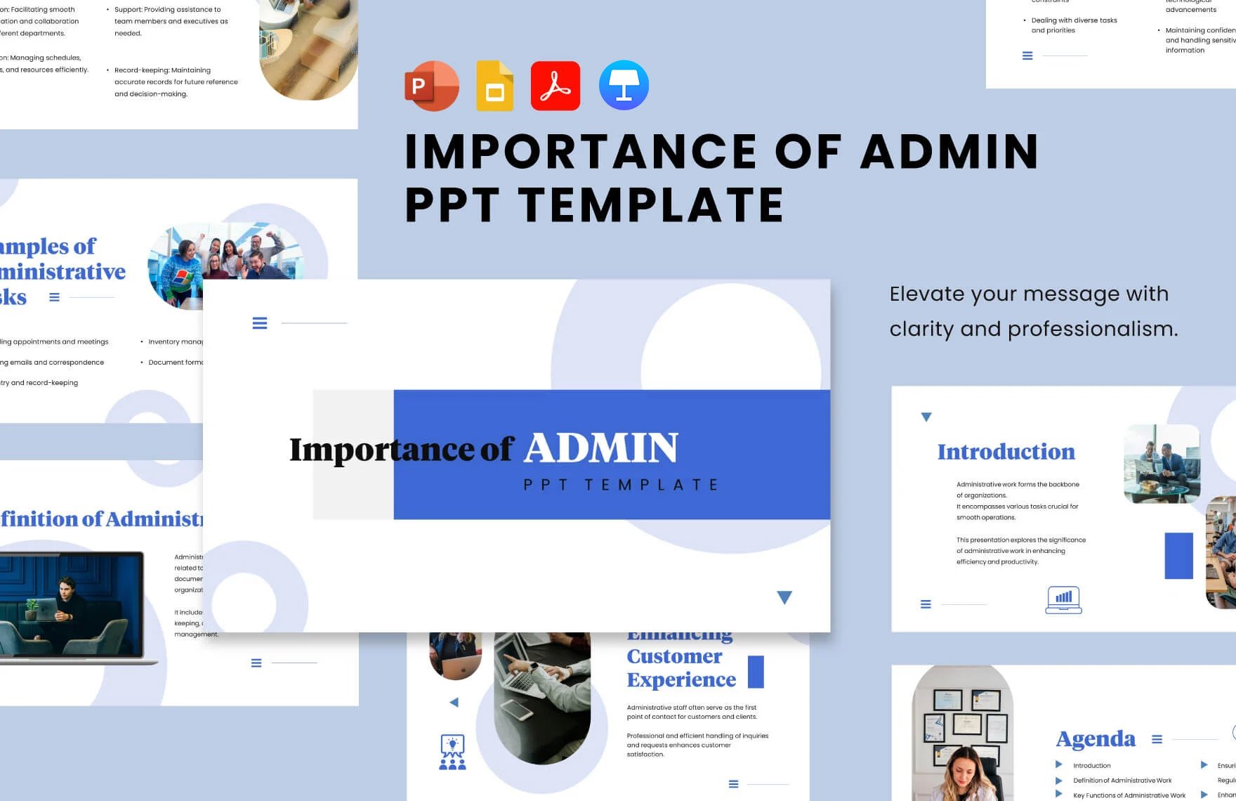 Importance of Admin PPT Template