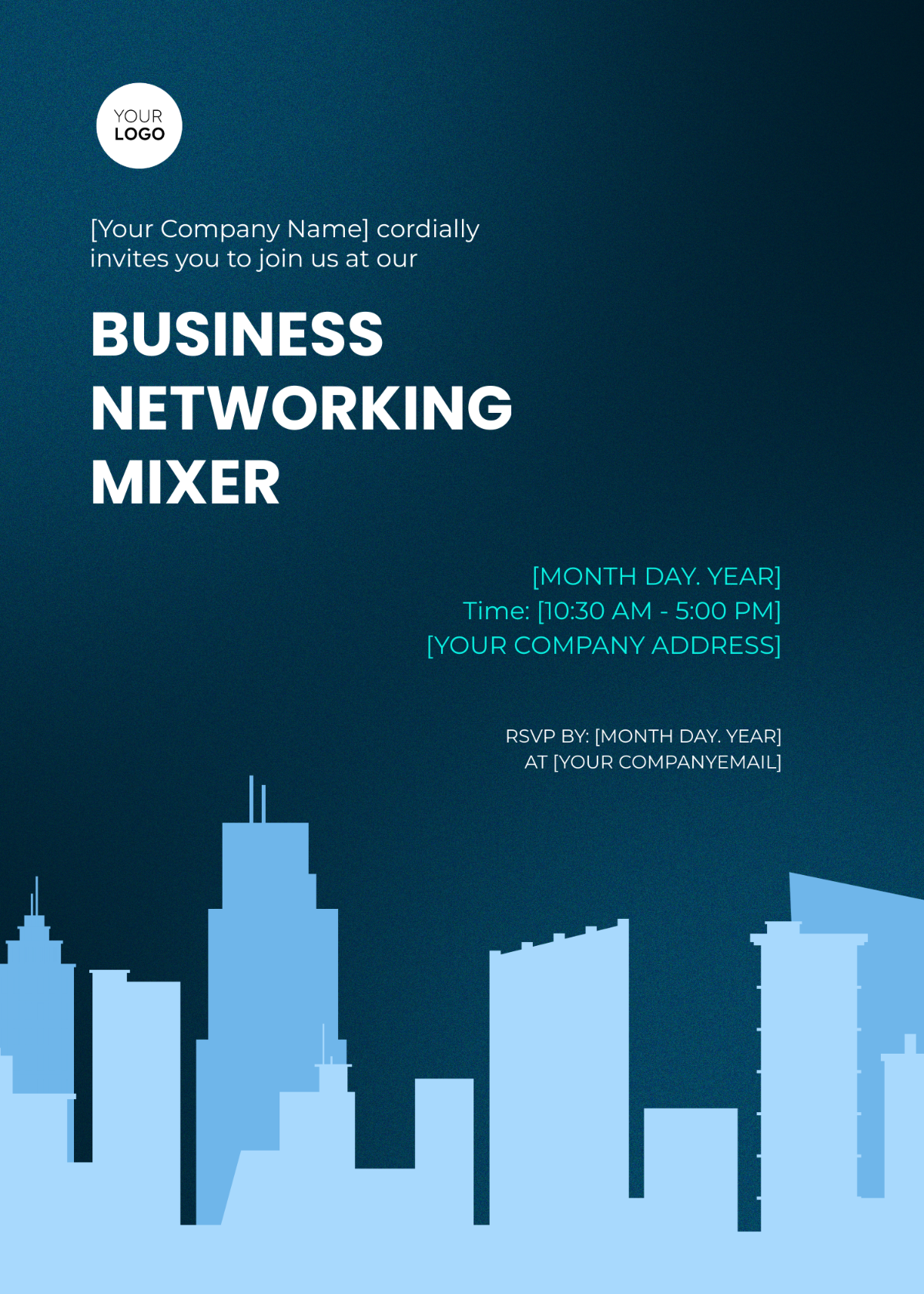 Business Networking Mixer Invitation Card