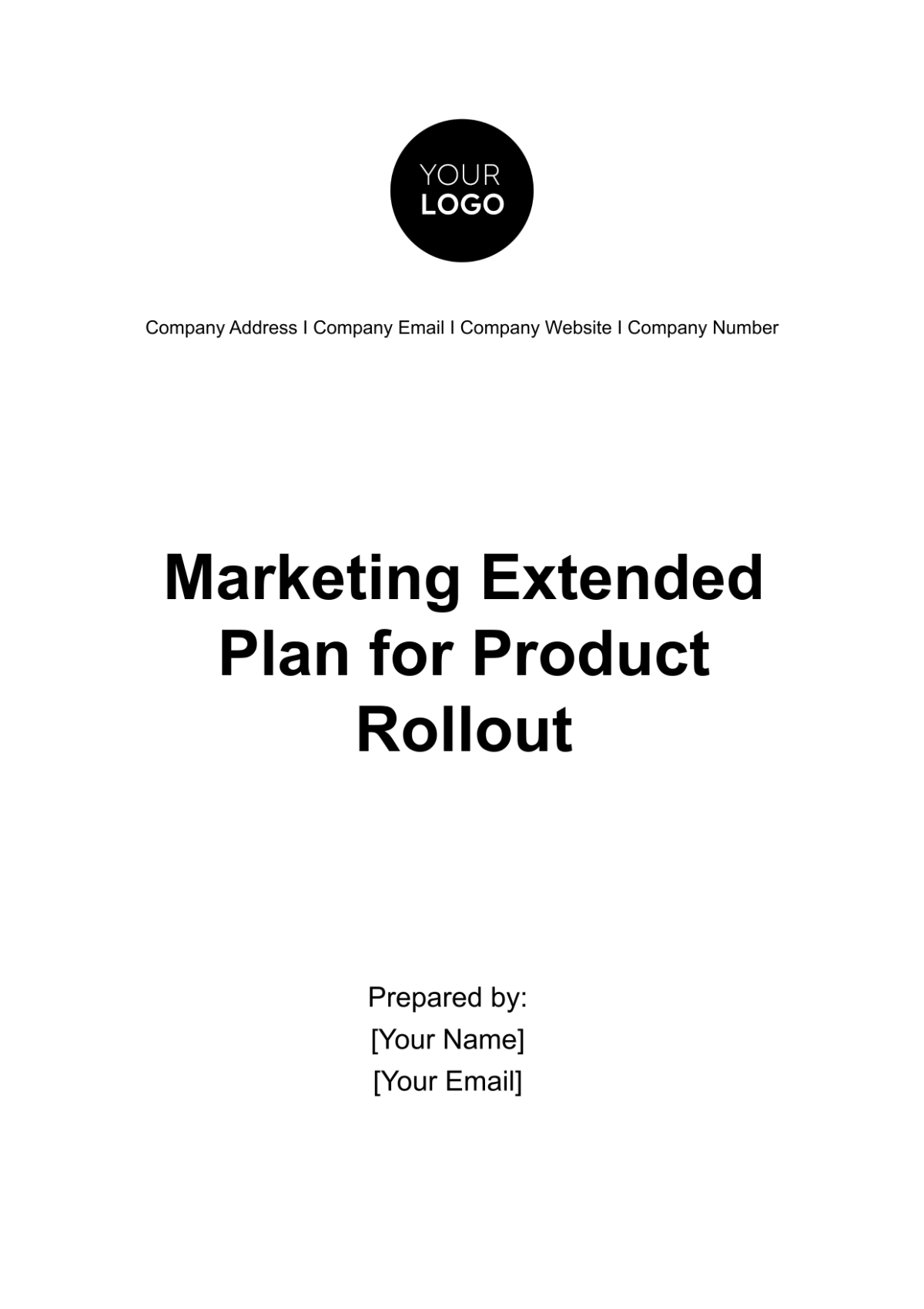 Marketing Extended Plan for Product Rollout Template - Edit Online & Download