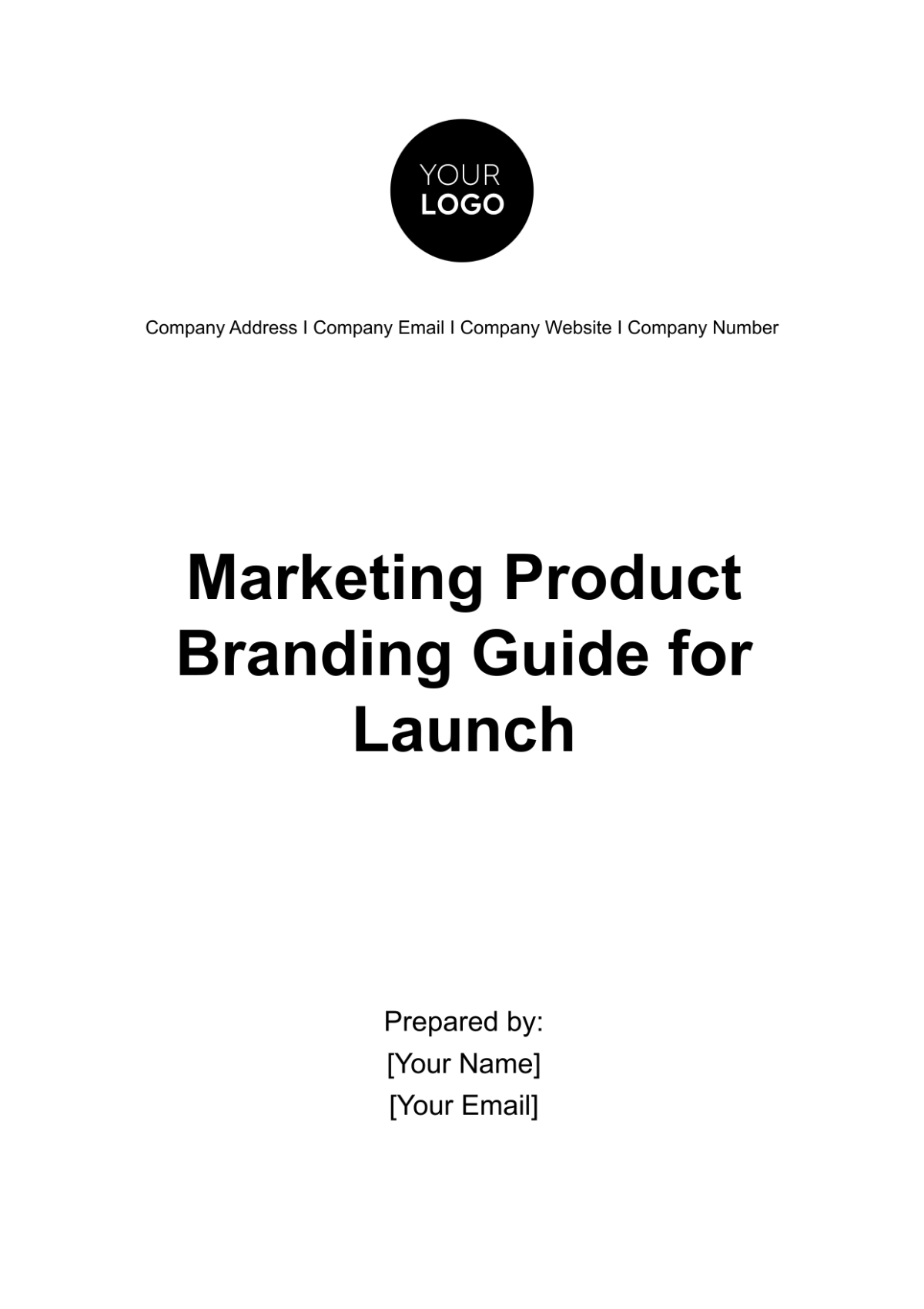 Marketing Product Branding Guide for Launch Template - Edit Online & Download