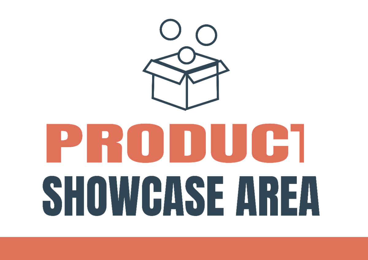 Product Showcase Area Signage Template