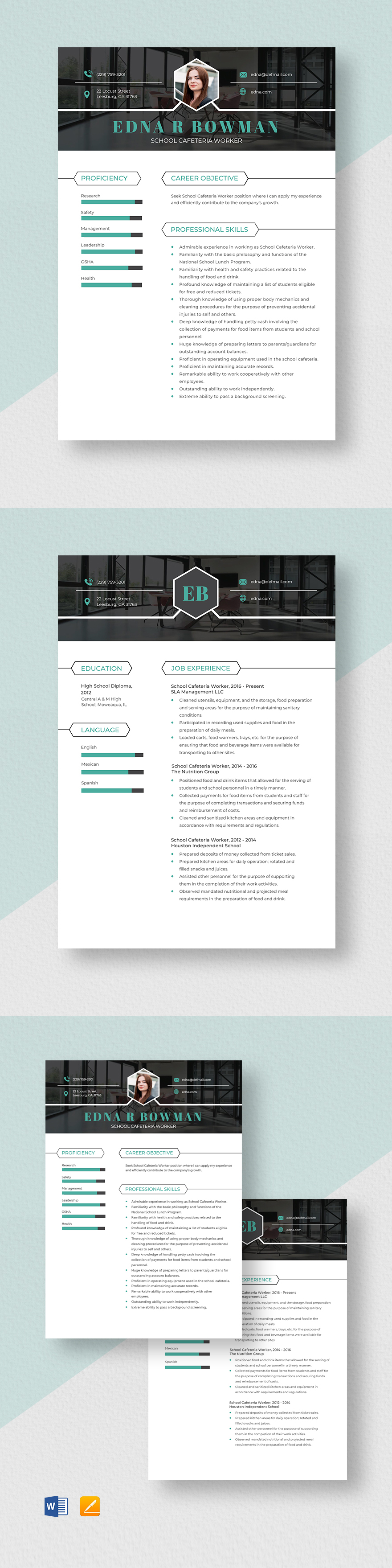 free-school-cafeteria-worker-resume-template-word-apple-pages