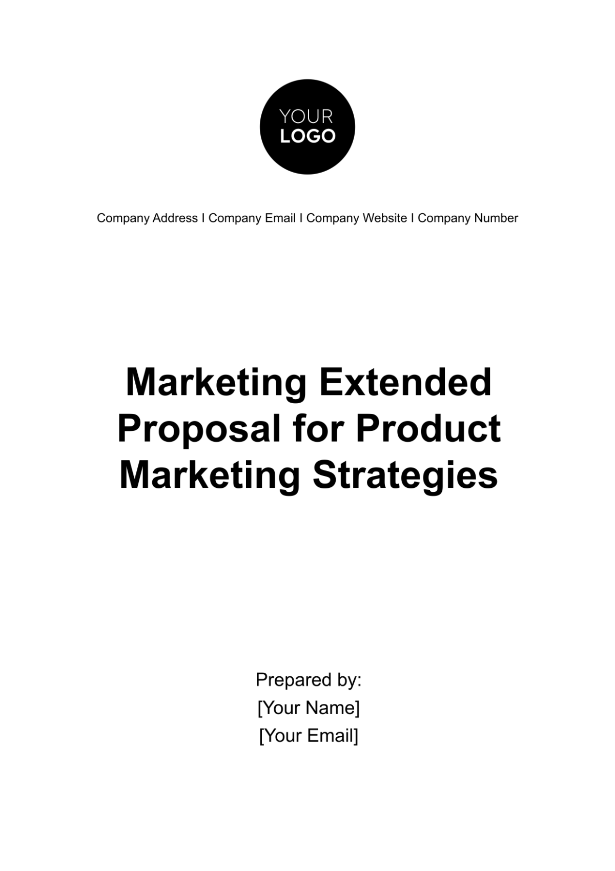 Marketing Extended Proposal for Product Marketing Strategies Template - Edit Online & Download