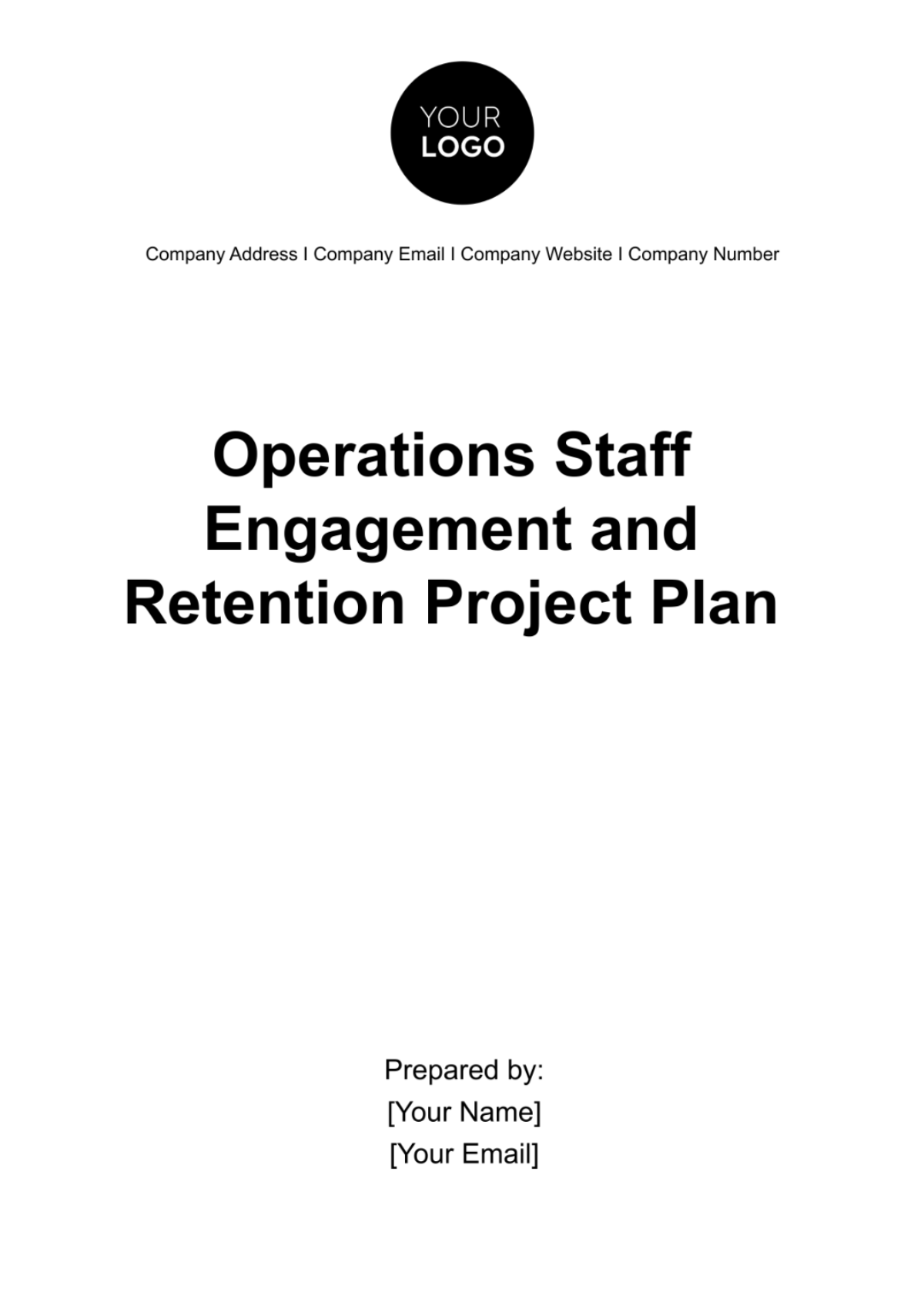 Free Operations Staff Engagement and Retention Project Plan Template