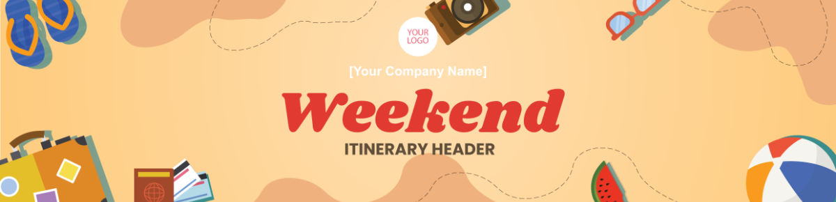 Weekend Itinerary Header Template