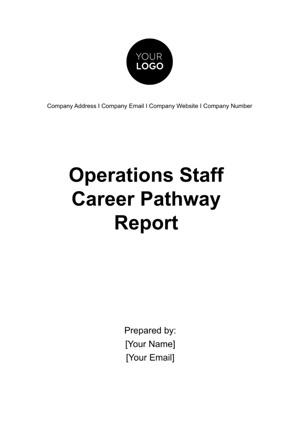 Free Operations Staff Career Pathway Report Template