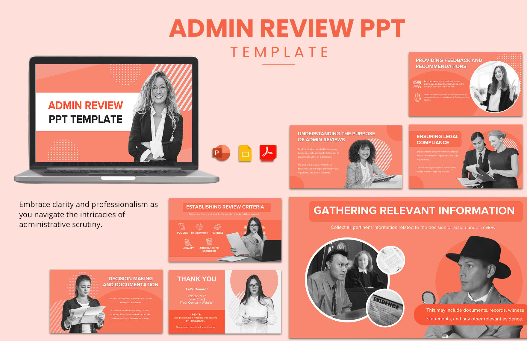Admin Review PPT Template