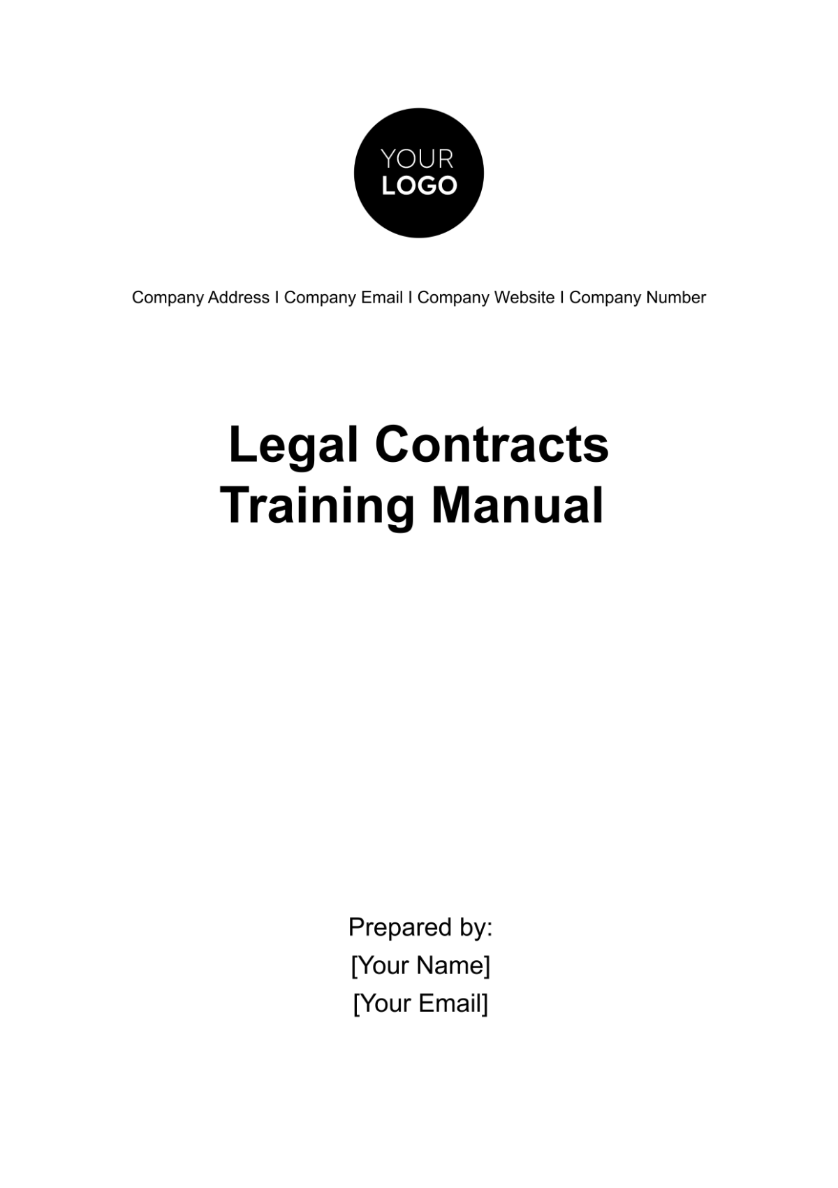 Legal Contracts Training Manual Template