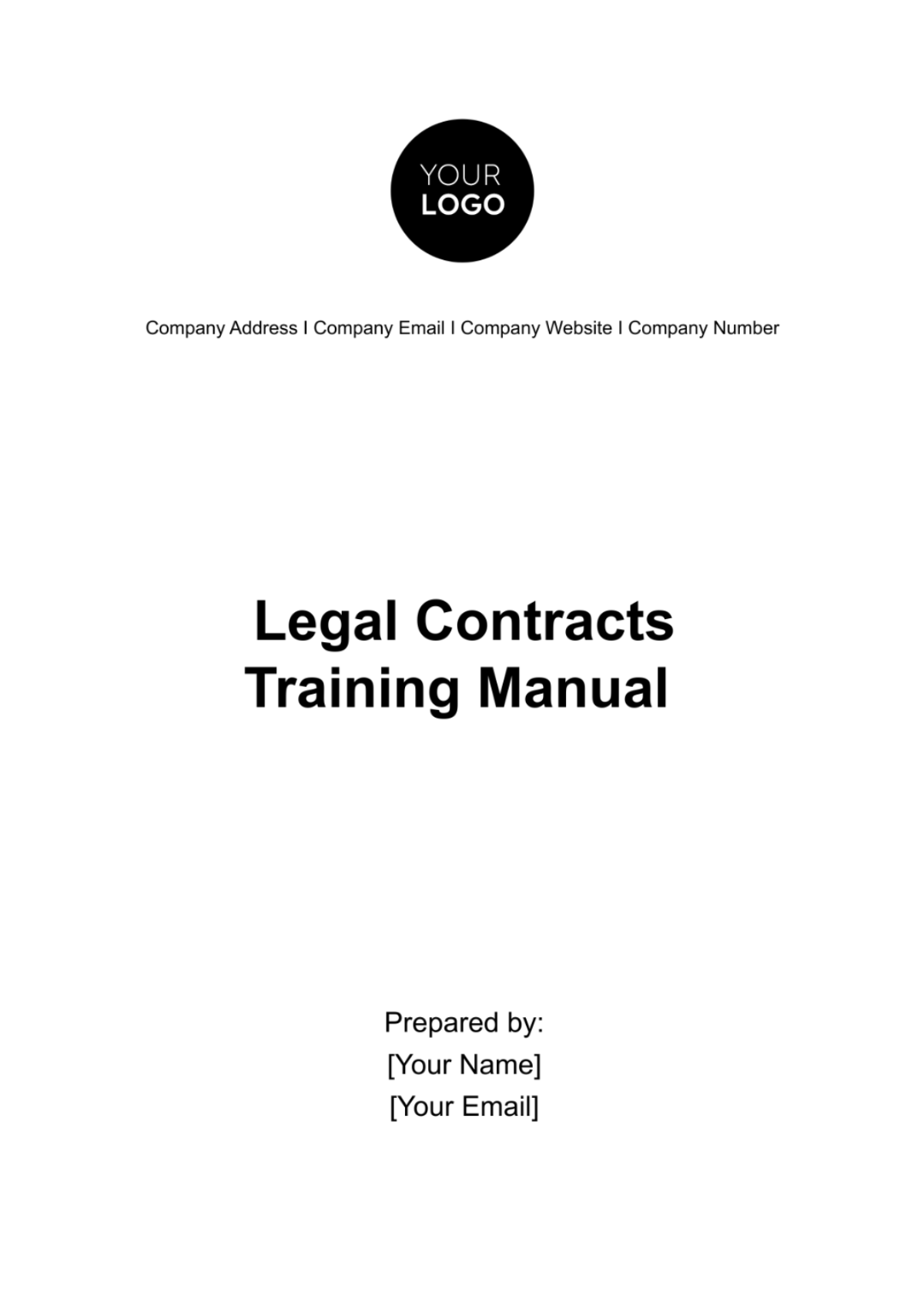 Legal Contracts Training Manual Template - Edit Online & Download