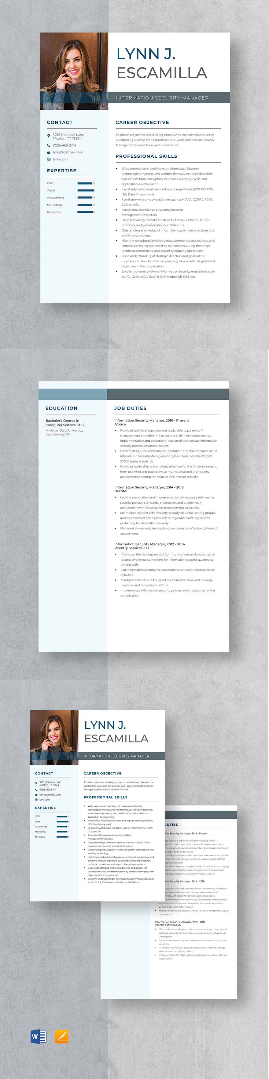 creative security resume template free download