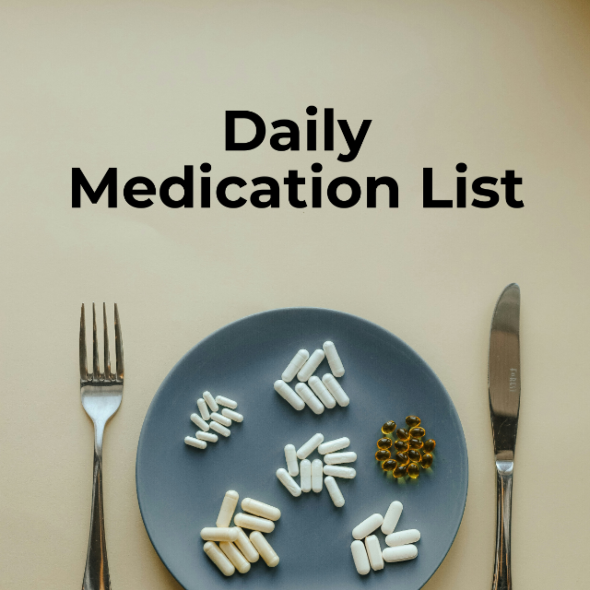 Daily Medication List Template