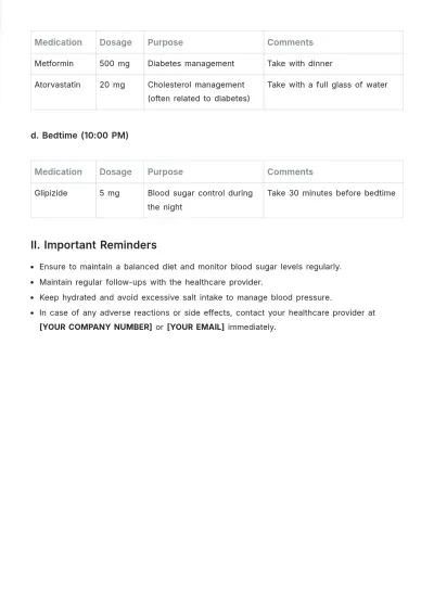 Free Daily Medication List Template to Edit Online