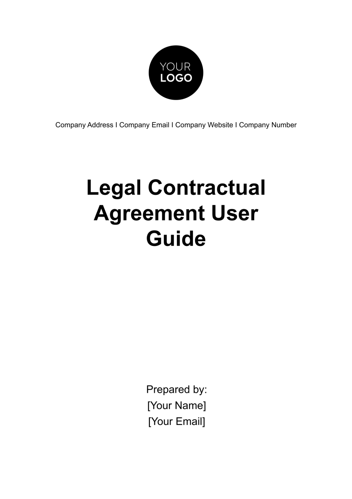 Legal Contractual Agreement User Guide Template