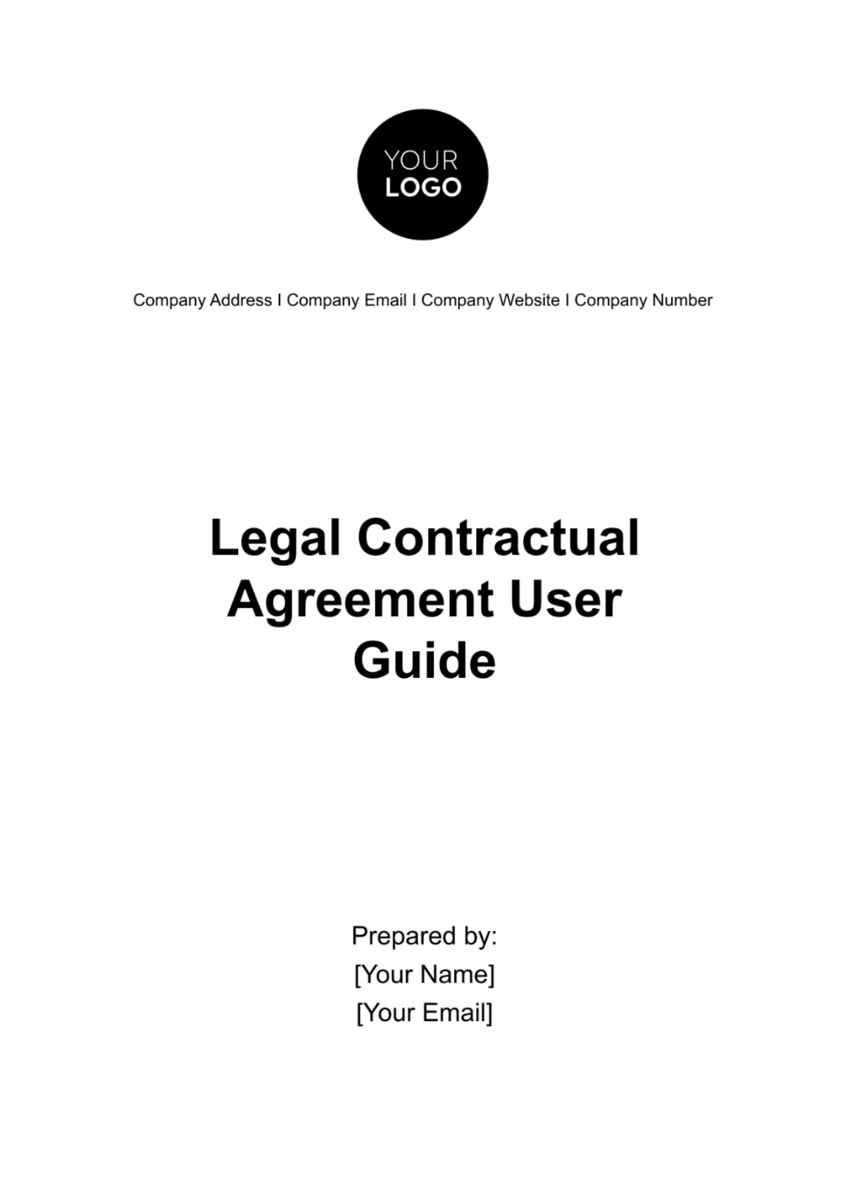 Legal Contractual Agreement User Guide Template - Edit Online & Download