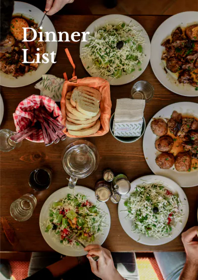 Free Dinner List Template to Edit Online