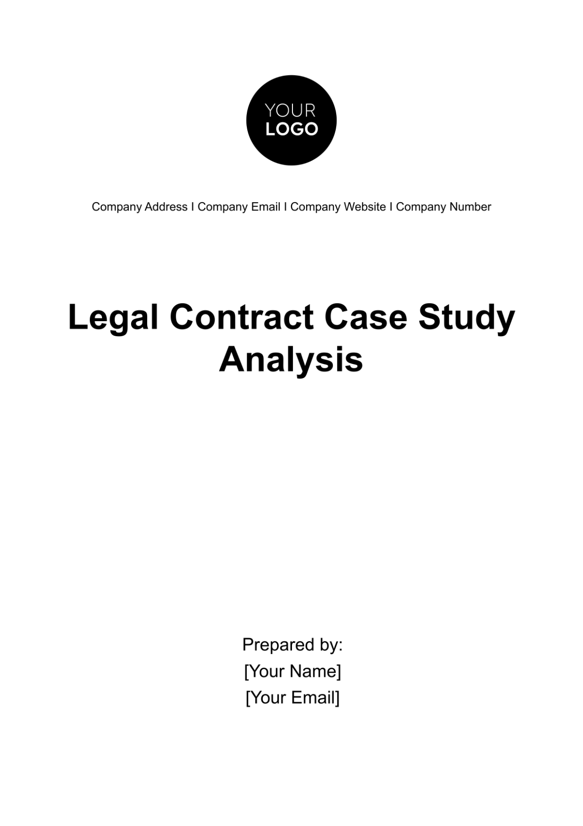 Legal Contract Case Study Analysis Template