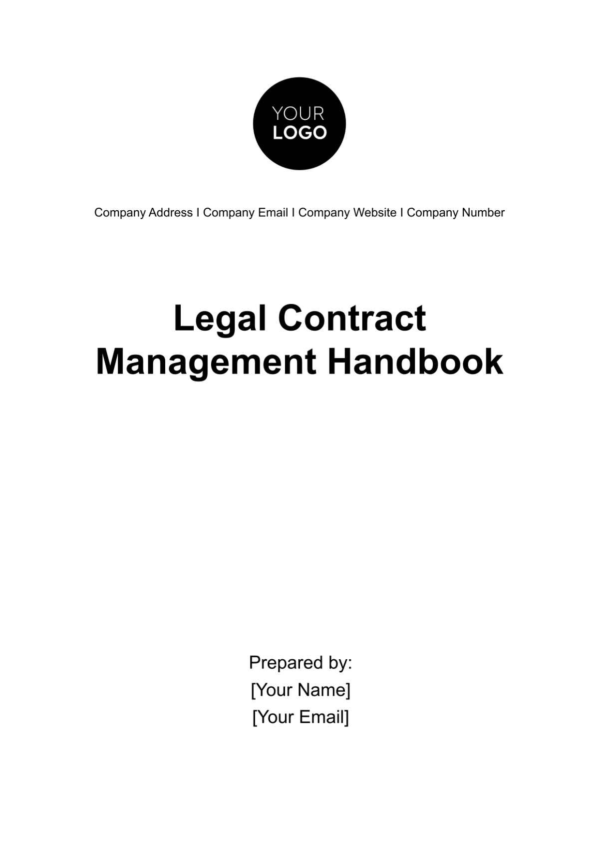 Legal Contract Management Handbook Template