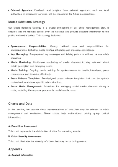 Free Marketing Event Crisis Management Plan Template to Edit Online