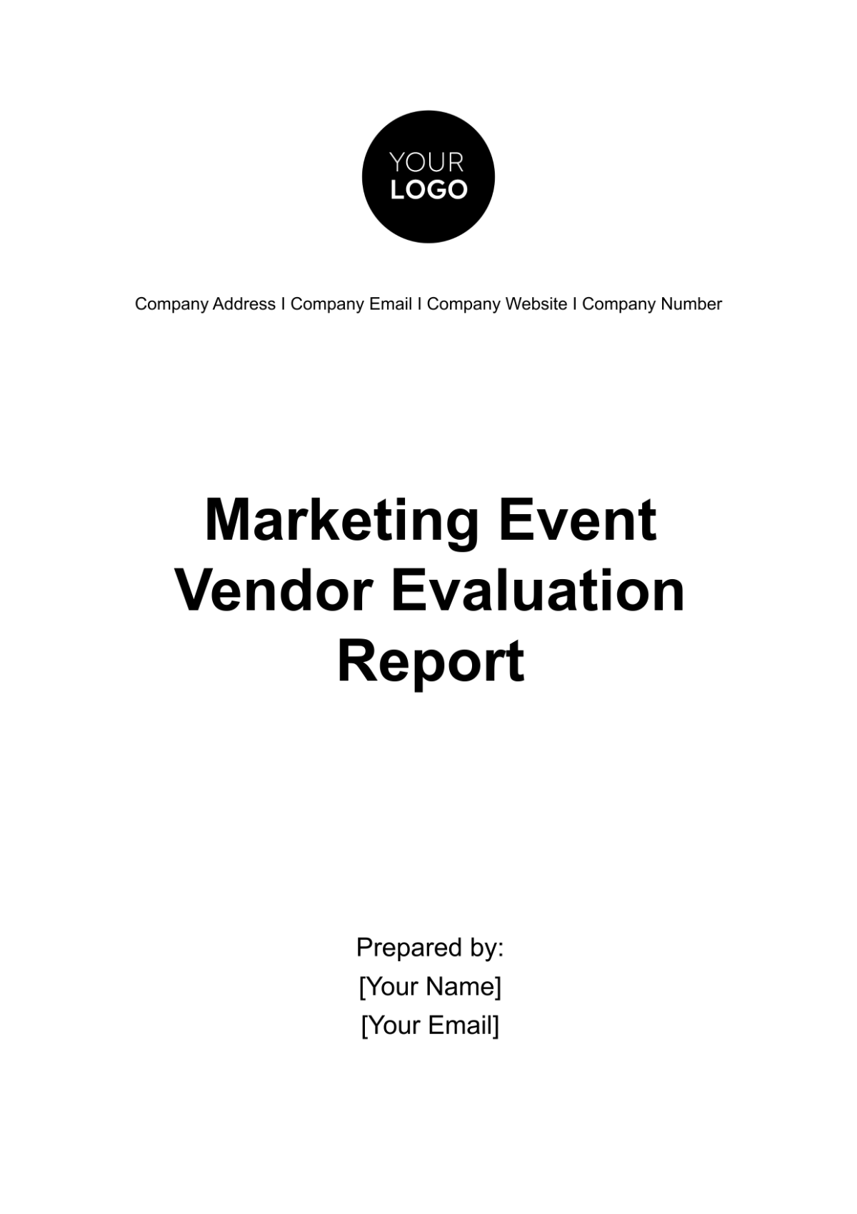 Free Marketing Event Vendor Evaluation Report Template